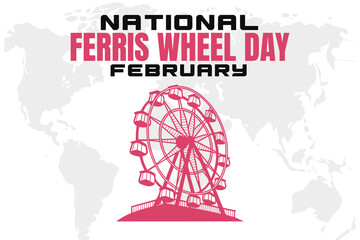 vector illustration for NATIONAL FERRIS WHEEL DAY background