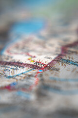 Fototapeta premium Map, Rysy peak in the High Tatras 