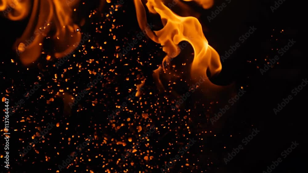Poster captivating display of fire swirling against a dark background during an experimental demonstration 