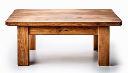 wooden table isolated on white
