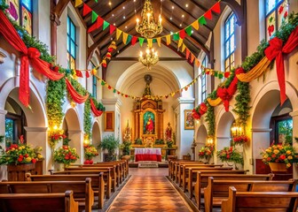 Saint Catherine's Day Church Decor, Festive Church Decorations, Community Church, November 25th Celebration, Religious Holiday