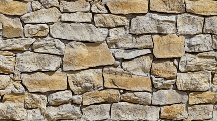 Fototapeta premium Natural Stone Wall Texture: A Detailed View of Rustic Masonry