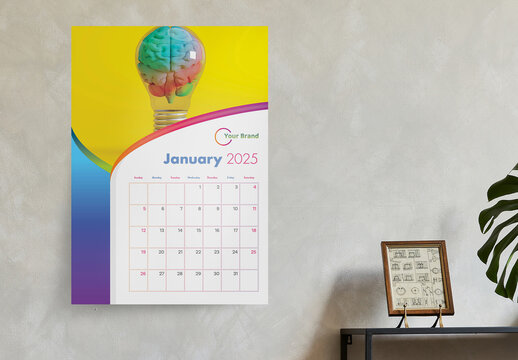 Colorful Wall Calendar 2025