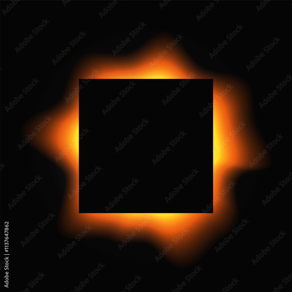 Poster square illuminate light frame with color gradient