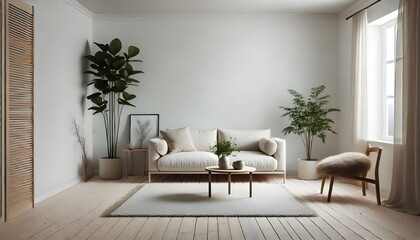 Cozy Living Room with Bookcase and Abstract Painting