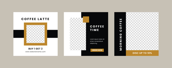 Coffee banner post template 