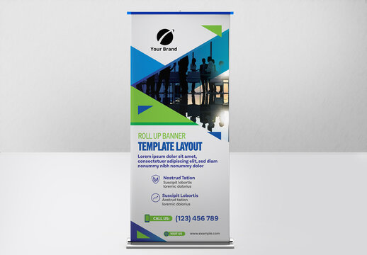 Roll Banner with Geometric Elements
