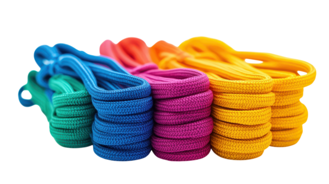 Vibrant Bundle of Colorful Shoelaces Perfect for Customizing Footwear and Craft Projects.