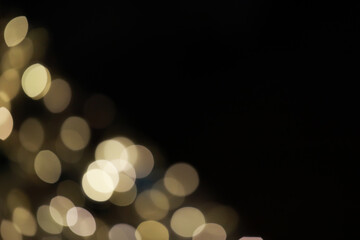 Abstract Blurred Bokeh Lights on Dark Background