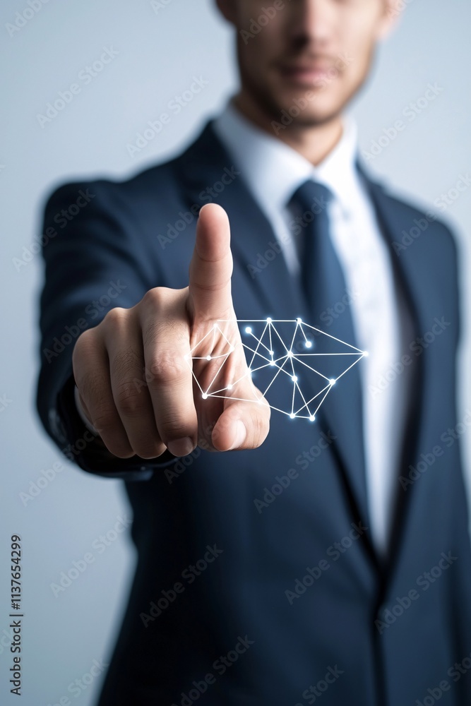 Poster adoption of advanced technologies, digital transformation integration for maximum impact, bold and i
