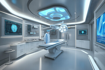 Innovative technology in a modern hospital operating room