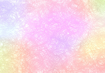 ぐるぐる線の背景（虹色）