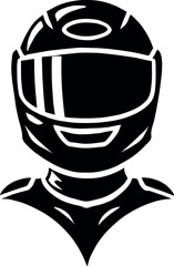 Motorbike Helmet Vector Black Silhouette Cricut Design for T-Shirt