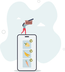 Character buying online fresh organic vegetables.flat characters.