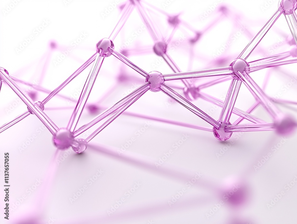 Poster optimized supply chain network displayed as an abstract 3d digital map