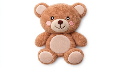 Obraz premium Playful teddy bear cozy home setting plush toy warm environment close-up view childhood joy