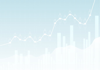 Naklejka premium Abstract infographics visualization. Business chart graph with three lines of increase. Futuristic network or business analytics. Graphic concept for your design