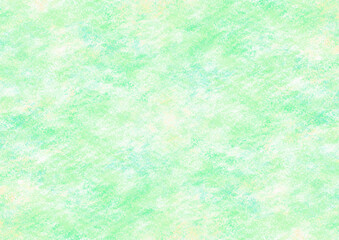 Bright Green Crayon Texture on Paper Background（画用紙にクレヨンで塗った様なかすれている明るいきれいな緑色の背景）