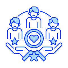 Charity Giving Line Icon. linear style sign for mobile concept and web design. Outline vector icon.
