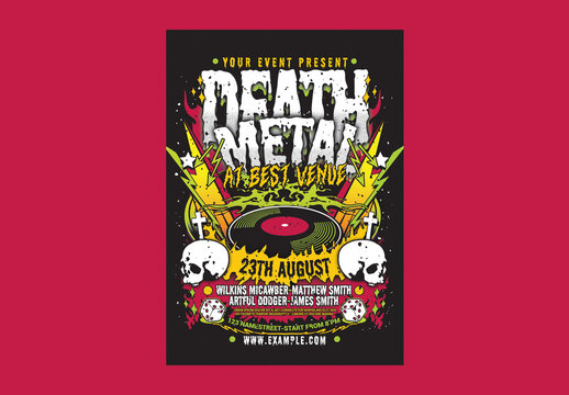 Death Metal Music Poster Flyer