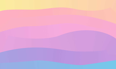 Abstract wavy background in pink, orange, blue and yellow. Perfect for web design and banner templates.