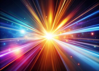 Speed of Light: Laser Beams, Magic Flash, Horizontal Light Effects, Fast Motion, Energy Burst, Abstract Art, Dynamic Light Streaks