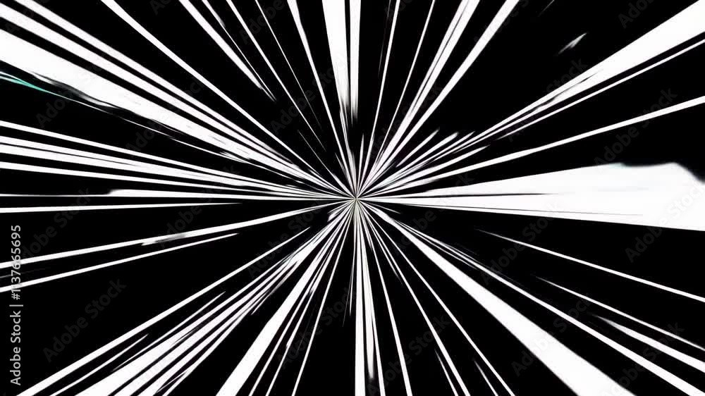 Leinwandbilder dynamic lines create a hypnotic effect in a dark space, engaging viewers in an immersive experience