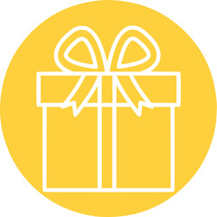 Gift box sign icon. Present symbol. Flat icons. 