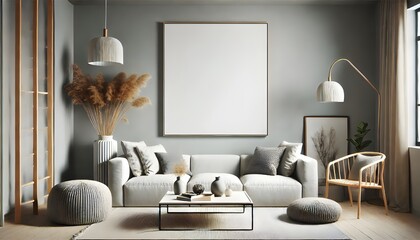 Cozy Seating Area with Floor Lamp and Subtle Accents