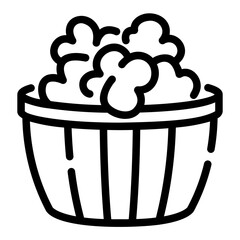 popcorn Line Icon