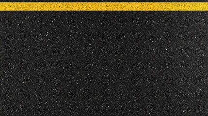 High-Resolution Asphalt Texture with Yellow Line Marking
