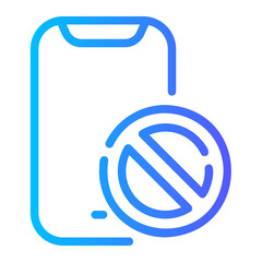 phone prohibition Line Gradient Icon