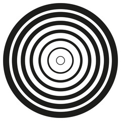 Concentric circles design. Minimal geometric rings. Modern abstract vector. Circular target symbol.