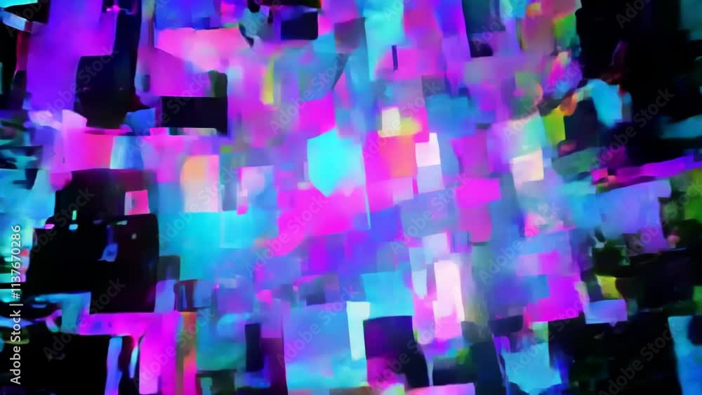 Aufkleber abstract vibrant visual art display showcasing diverse colors and shapes