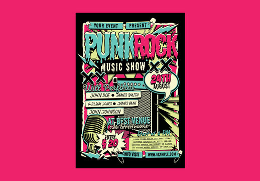 Punk Rock Music Event Flyer