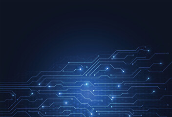 Abstract background with technology circuit board texture. Electronic motherboard illustration. Communication and engineering concept. Vector illustration