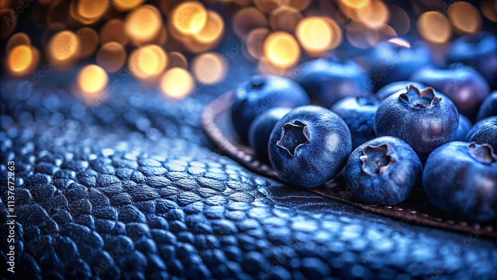 Poster luxurious dark blueberry structure leather background with bokeh effect for elegant textures and sty
