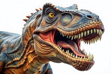 Fototapeta premium Stunning Aerial Dinosaur Views: Drone Photography of Prehistoric Creatures