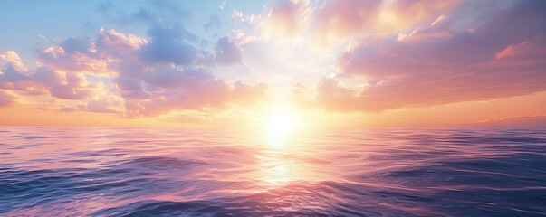Fototapeta premium Abstract sunrise sky and ocean nature background. Abstract subset sky and ocean nature background with blurred panning motion.