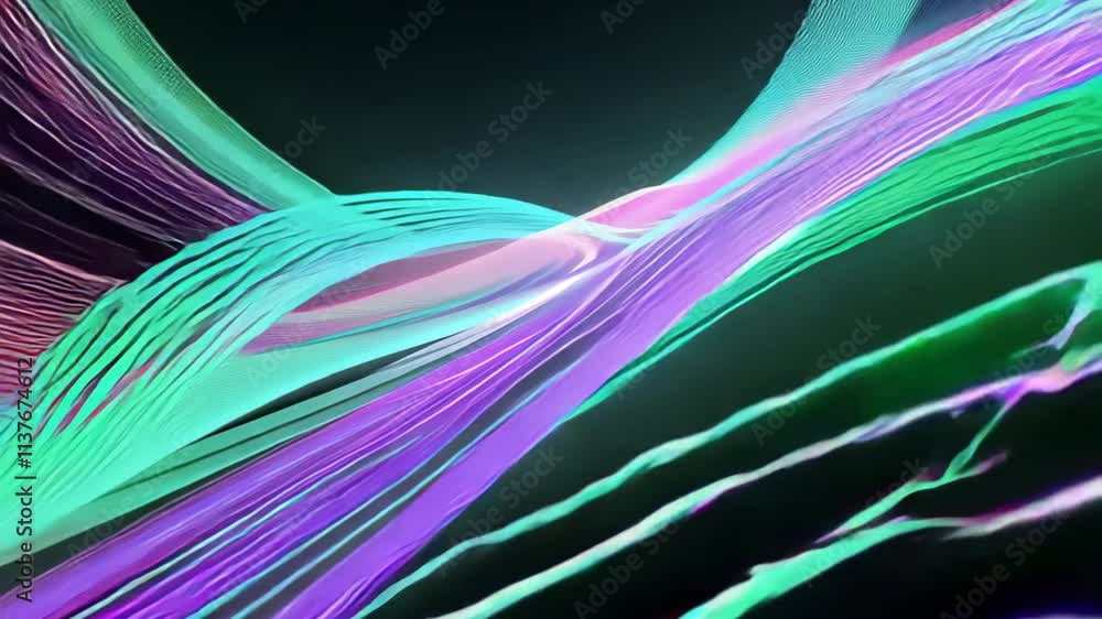 Aufkleber colorful waves of light create stunning visual effects in an abstract display
