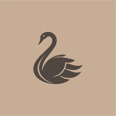 Fototapeta premium swan logo vector illustration logo template