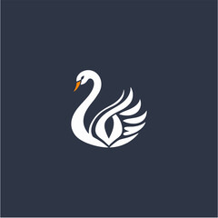 swan logo vector illustration logo template