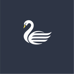 swan logo vector illustration logo template