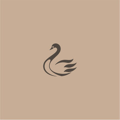 swan logo vector illustration logo template