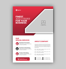 Corporate Business Flyer Template or Brochure Cover Design or Annual Report in A4, Vector Graphic Design, Marketing For Business, Creative Leaflet