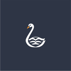 swan logo vector illustration logo template
