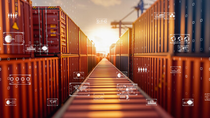 A futuristic logistics hub visual, global connectivity and trade efficiency