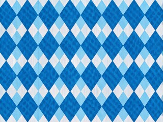 Blue White Diamond Checkerboard Fabric Print Design, Repeating Pattern, Textile Design, Geometric Background,  Striped Diamond Pattern,  White Blue Diamond Pattern