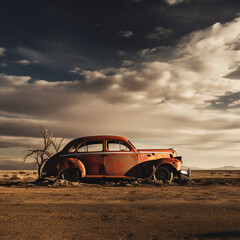 photo car standing on the side of the road