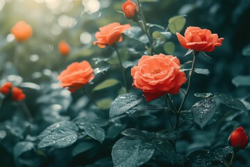 Pink beautiful tulip with many petals close-up.. Beautiful simple AI generated image